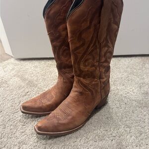 Brown Leather Cowboy Boots